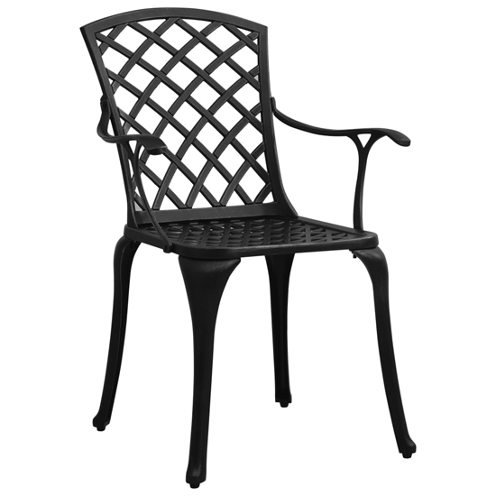 Denver Cast Aluminium 3 Piece Bistro Set In Black