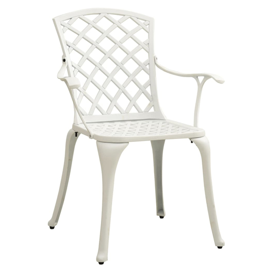 Denver Cast Aluminium 5 Piece Bistro Set In White