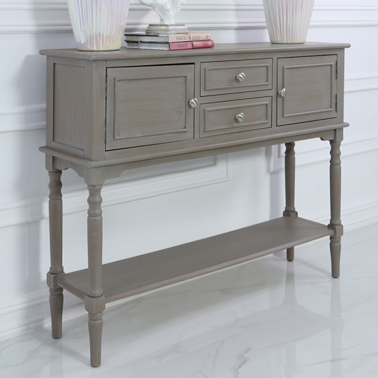 Product photograph of Denver Pine Wood Sideboard With 2 Doors 2 Drawers In Taupe from Furniture in Fashion