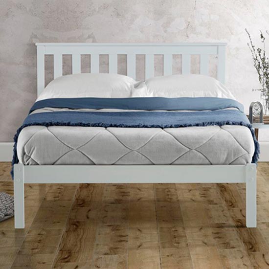 Denver Wooden Low End Single Bed In White_2