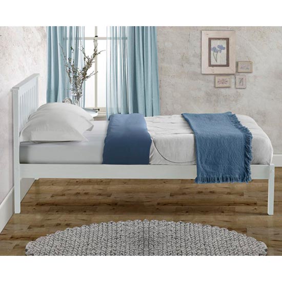 Denver Wooden Low End Single Bed In White_3