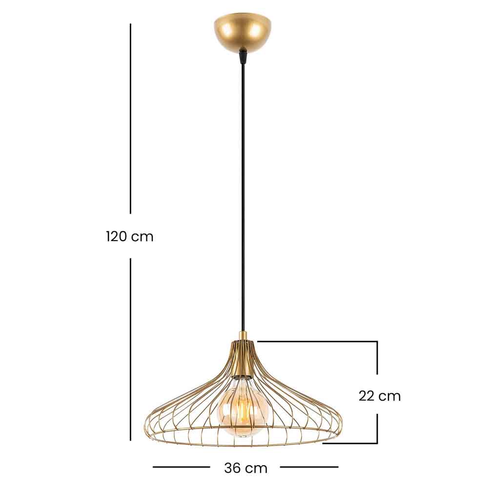 Depay Metal Ceiling Pendant Light in Gold