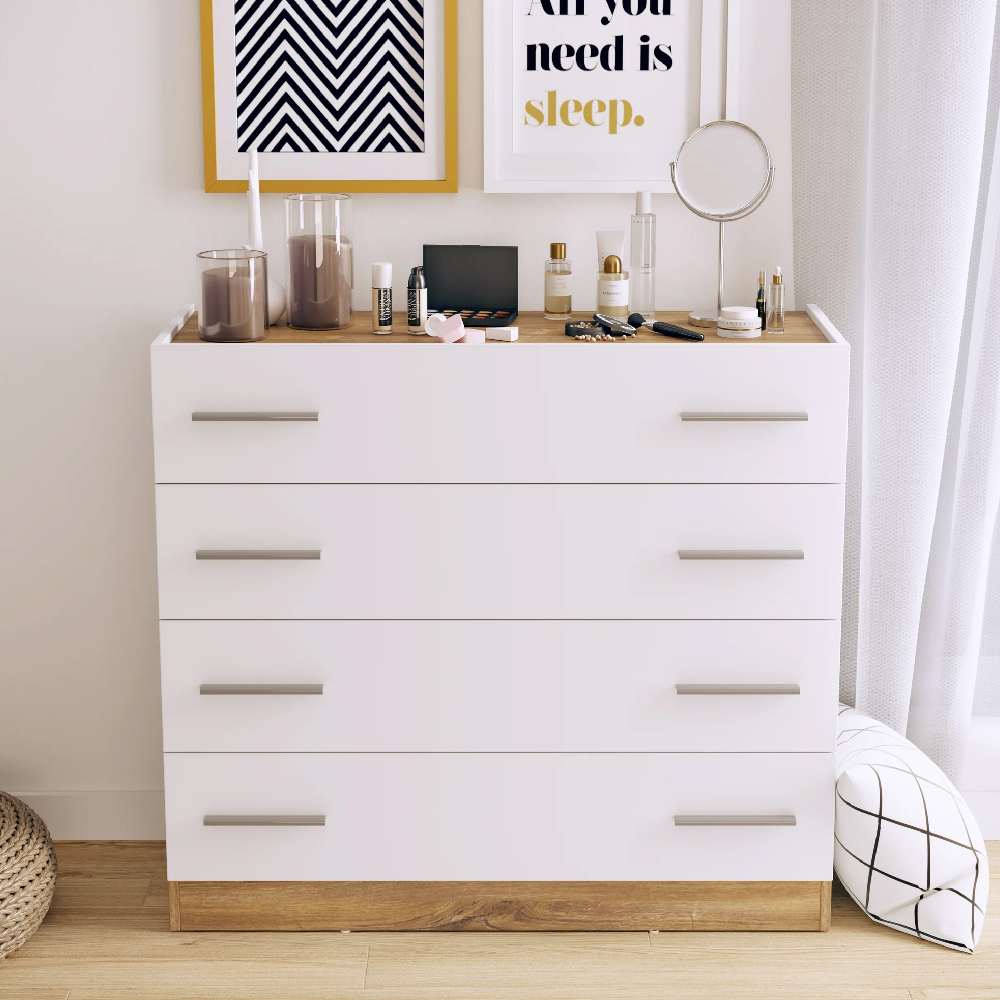 Read more about Deptford wooden chest of 4 drawers in matt white
