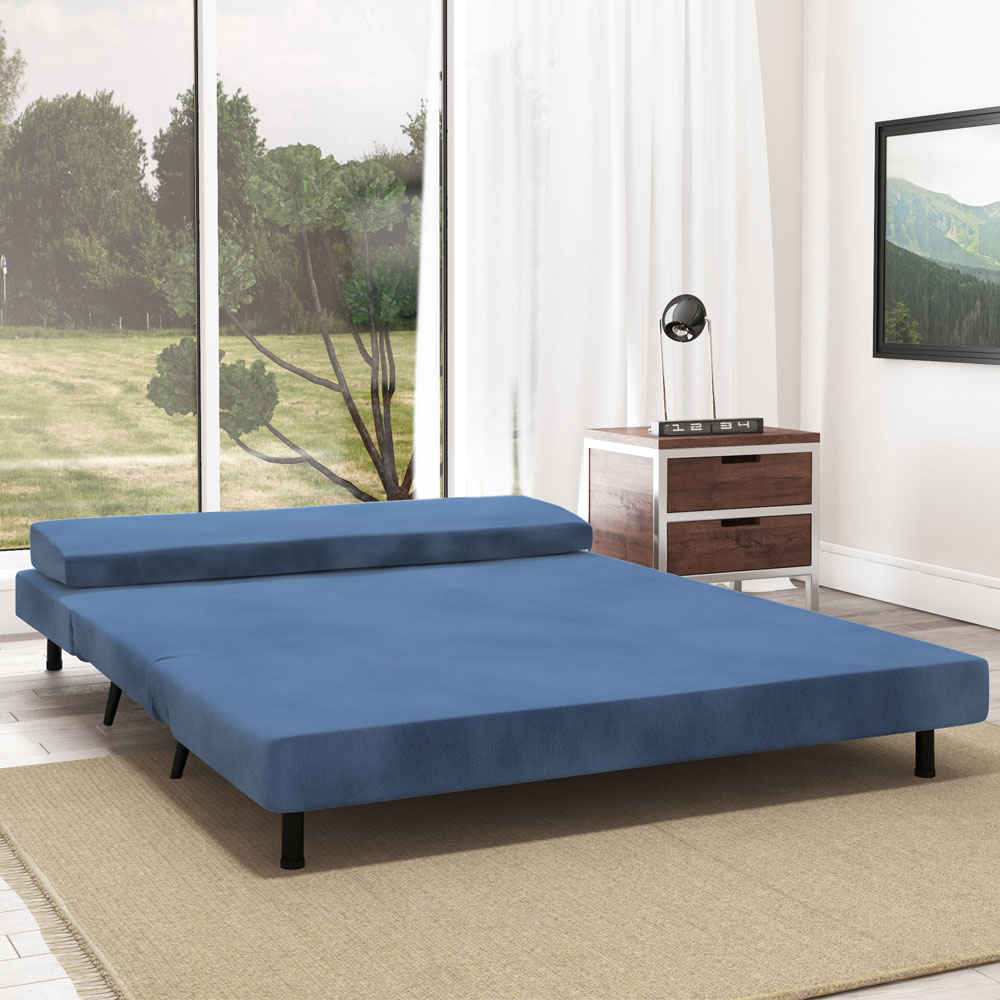 Derano Fabric Sofa Bed in Blue