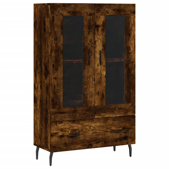 Derby Display Cabinet With 2 Doors 1 Drawer In Smoked Oak