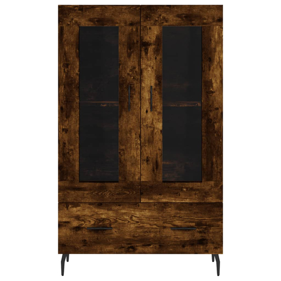 Derby Display Cabinet With 2 Doors 1 Drawer In Smoked Oak