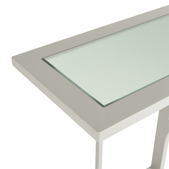 Derby Outdoor Plain Glass Top End Table In Grey_3