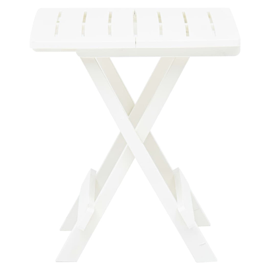 Derik Outdoor Folding Plastic Dining Table In White