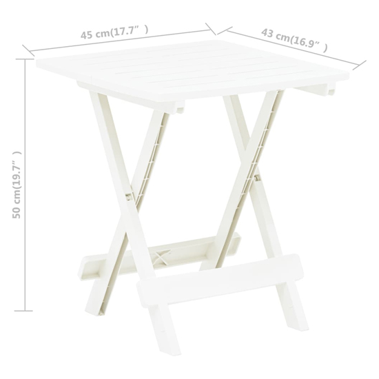 Derik Outdoor Folding Plastic Dining Table In White_4