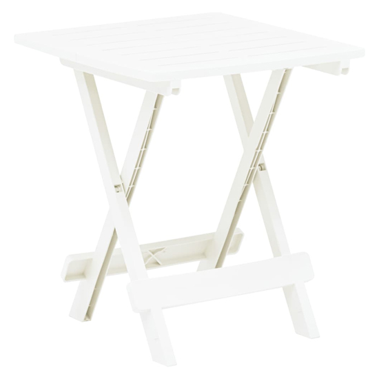 Derik Outdoor Folding Plastic Dining Table In White_1