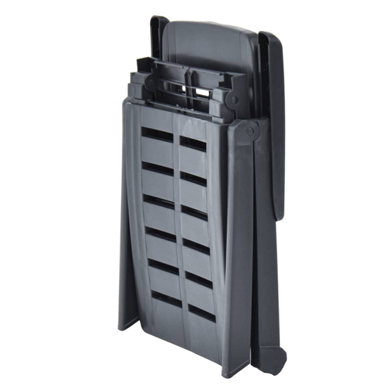 Derik Outdoor Folding Plastic Sun Lounger In Anthracite