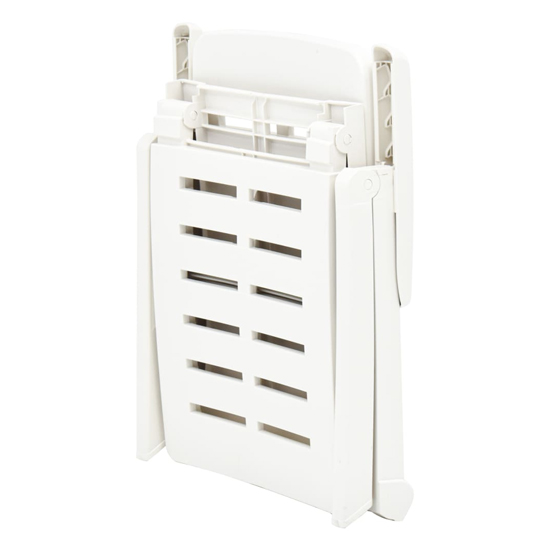 Derik Outdoor Folding Plastic Sun Lounger In White