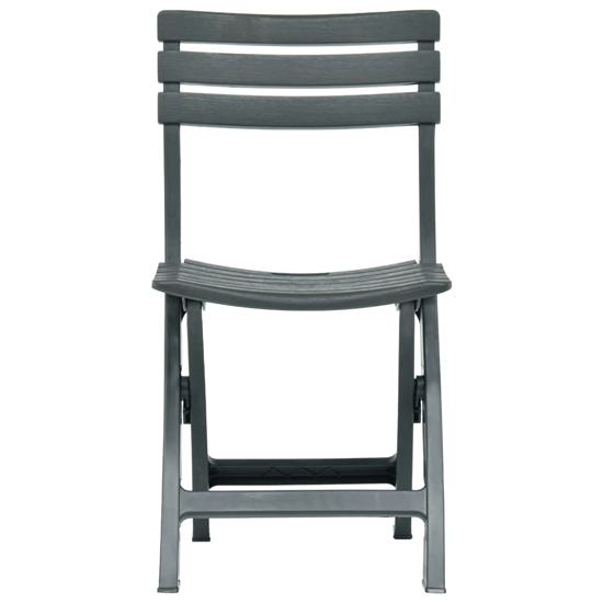 Derik Outdoor Green Plastic Garden Chairs In Pair