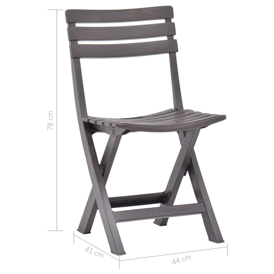 Derik Outdoor Mocha Plastic Garden Chairs In Pair