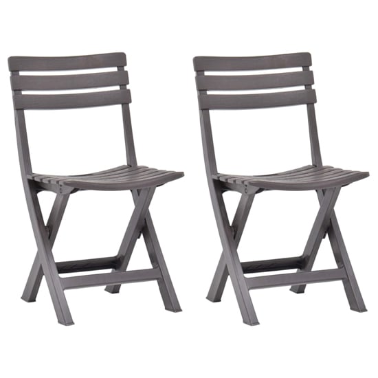 Read more about Derik outdoor mocha plastic garden chairs in pair