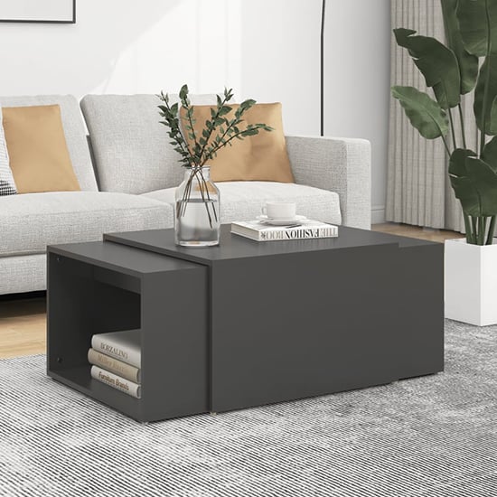 Derion Wooden Set Of 3 Wooden Coffee Tables In Grey_1