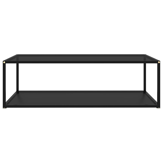 Dermot Large Black Glass Coffee Table With Black Metal Frame_2