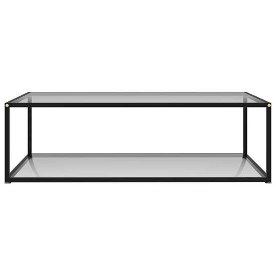 Dermot Large Clear Glass Coffee Table With Black Metal Frame_2