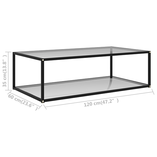Dermot Large Clear Glass Coffee Table With Black Metal Frame_5