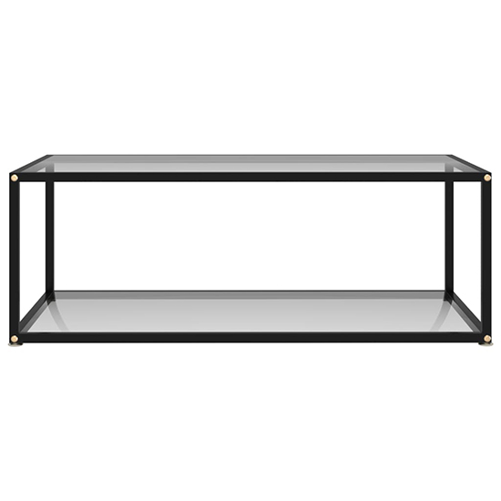 Dermot Medium Clear Glass Coffee Table With Black Metal Frame_2