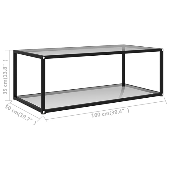 Dermot Medium Clear Glass Coffee Table With Black Metal Frame_5
