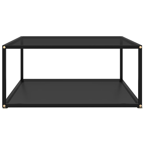 Dermot Small Black Glass Coffee Table With Black Metal Frame_2