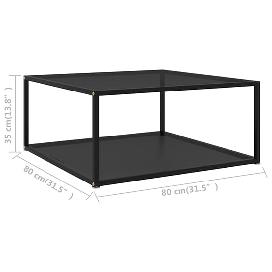 Dermot Small Black Glass Coffee Table With Black Metal Frame_5