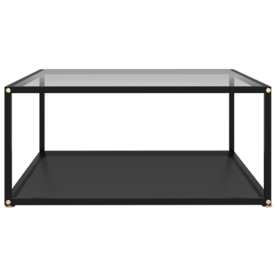 Dermot Small Clear And Black Glass Coffee Table In Black Frame_2