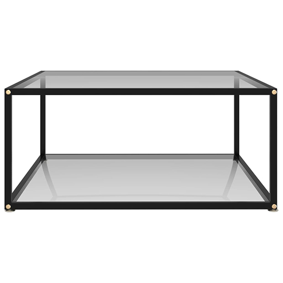 Dermot Small Clear Glass Coffee Table With Black Metal Frame_2