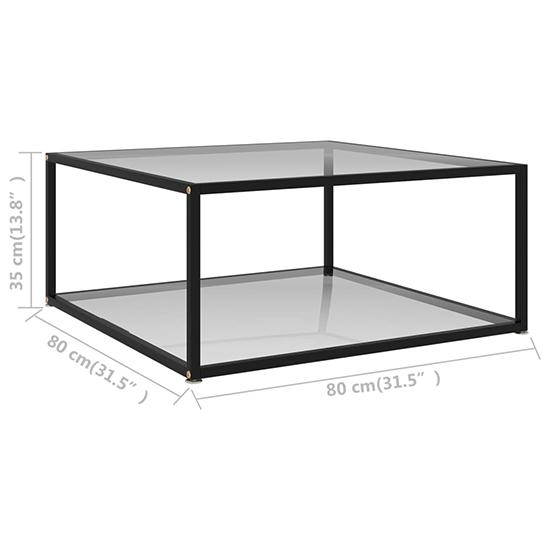 Dermot Small Clear Glass Coffee Table With Black Metal Frame_5
