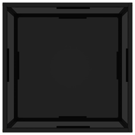 Dermot Square Black Glass Coffee Table With Black Metal Frame