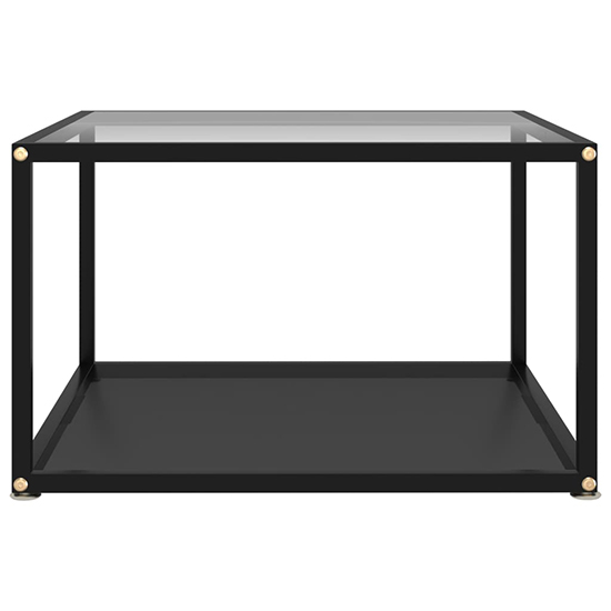 Dermot Square Clear And Black Glass Coffee Table In Black Frame_2