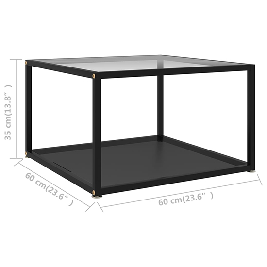 Dermot Square Clear And Black Glass Coffee Table In Black Frame_5