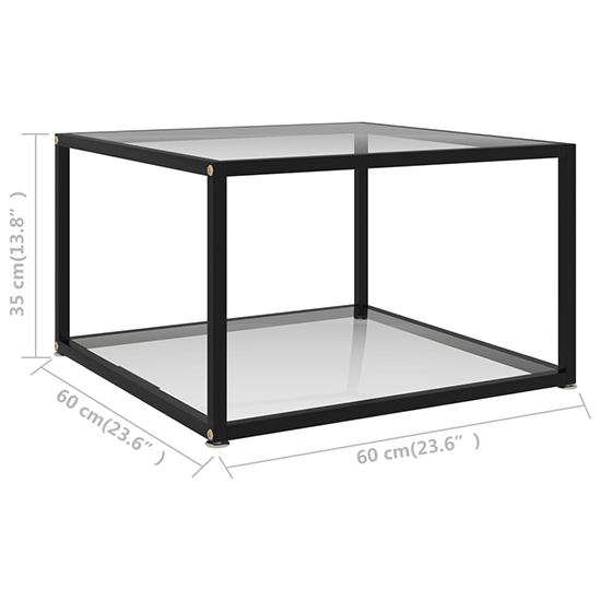 Dermot Square Clear Glass Coffee Table With Black Metal Frame_5