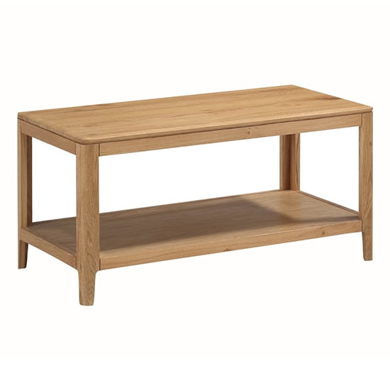 Read more about Derry wooden coffee table with undershelf in oak