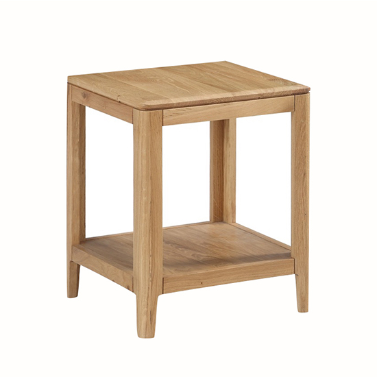 Product photograph of Derry Wooden End Table Square In Oak from Furniture in Fashion