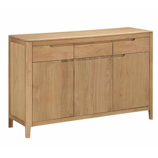 Product photograph of Derry Wooden Sideboard With 3 Doors 3 Drawers In Oak from Furniture in Fashion