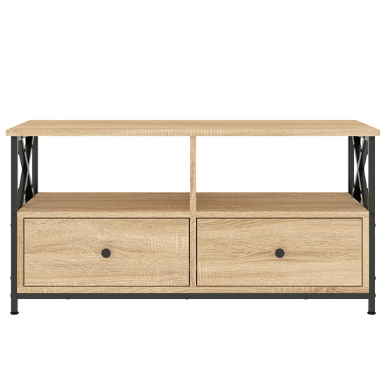 Derval Wooden TV Stand With 2 Drawers In Sonoma Oak