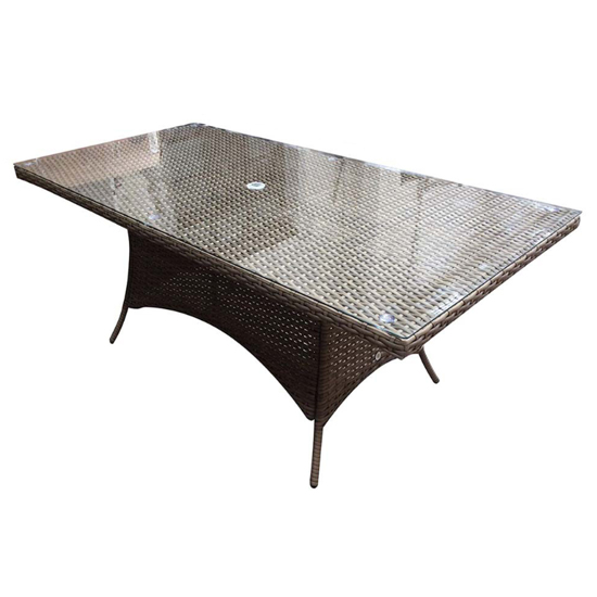 Derya Glass Top 200cm Dining Table With 8 Stacking Chairs_2