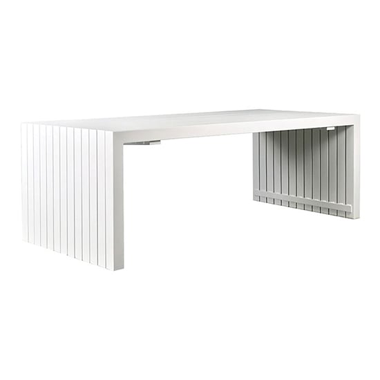 Dunstar Outdoor 220cm Aluminium Dining Table In White