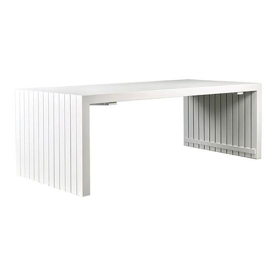 Photo of Dunstar outdoor 220cm aluminium dining table in white