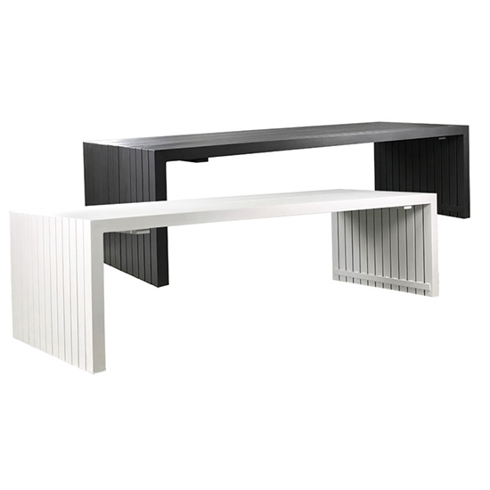 Dunstar Outdoor 280cm Aluminium Dining Table In White_2