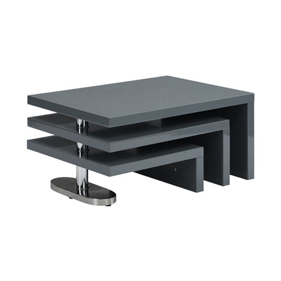 Design Rotating High Gloss Coffee Table With 3 Tops In Grey_3