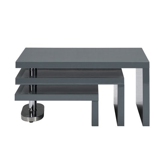 Design Rotating High Gloss Coffee Table With 3 Tops In Grey_5