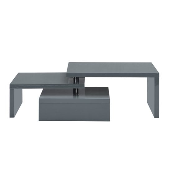 Design Rotating High Gloss Coffee Table With 3 Tops In Grey_8