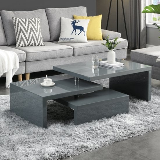 Design Rotating High Gloss Coffee Table With 3 Tops In Grey_2