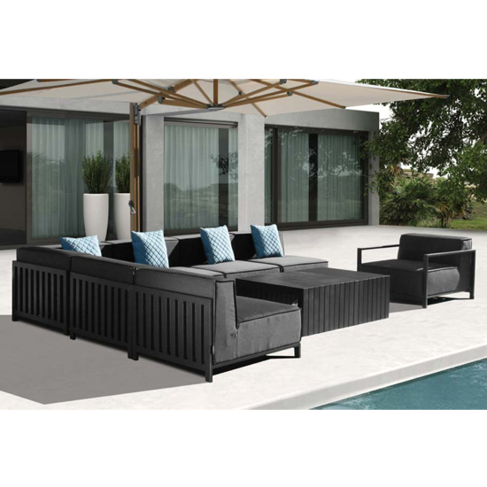 Dunstar Outdoor Heavy Weight Aluminium Coffee Table In Charcoal_3