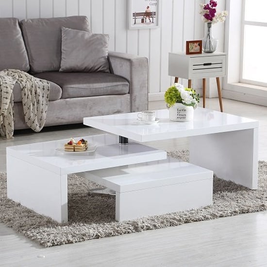 Design Rotating High Gloss Coffee Table In White With 3 Tops_2