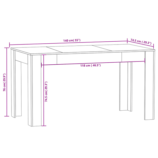 Desirus Rectangular Wooden Dining Table In Grey Sonoma Oak