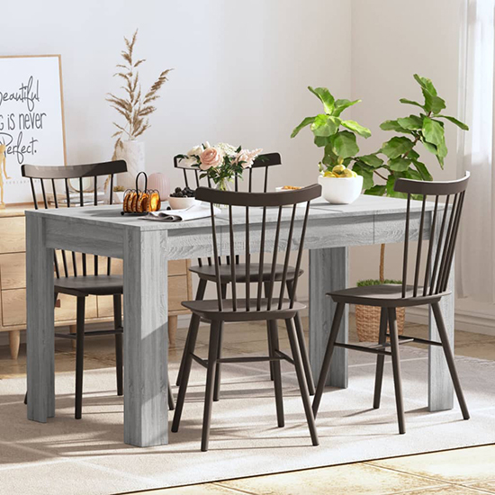 Desirus Rectangular Wooden Dining Table In Grey Sonoma Oak